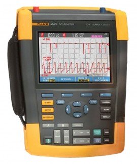 Fluke 190-102/AM/S ScopeMeter Oscilloscope with SCC-290 kit-