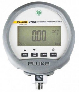 Fluke 2700G Series Digital Pressure Gauge, -15 to 30 psi with accreditation, 4.5&amp;quot; dial, &amp;frac14;&amp;quot; NPT male, bottomcast ZNAL housing-