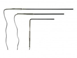 Fluke 5609-BEND-L Secondary Reference PRT with 90° bend and mini spade lugs, 12' probe-