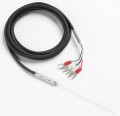 Fluke 5622-10-L Fast Response Platinum Resistance Thermometer (PRT) with Mini Spade Lugs, 0.04in, 6ft Lead-