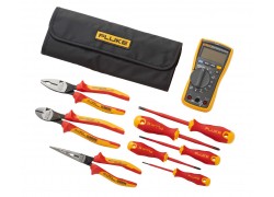 Fluke IB117K 117 Electrician's Multimeter and Insulated Hand Tools Starter Kit with roll up pouch-