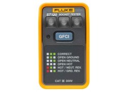 Fluke ST120 GFCI Socket Tester, 110 to 125 V AC-