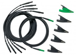 Fluke TLS430 - Test Leads and Alligator Clips (4 black, 1 green)-