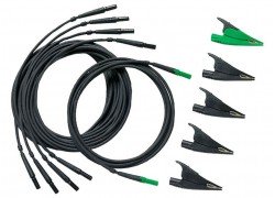 Fluke TLS430 - Test Leads and Alligator Clips (4 black, 1 green)-